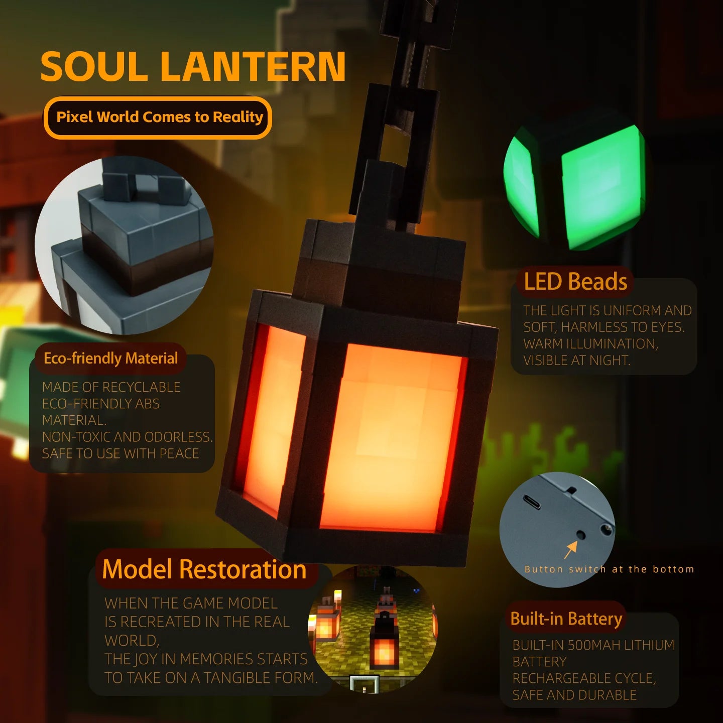 The Original Minecraft Wall Lamp